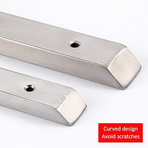 Miniatura 4 de Soportes triangulares de acero inoxidable para encimera de mármol grueso, 2 estilos, juego de 2 estantes resistentes para mesa de banco de oficina,