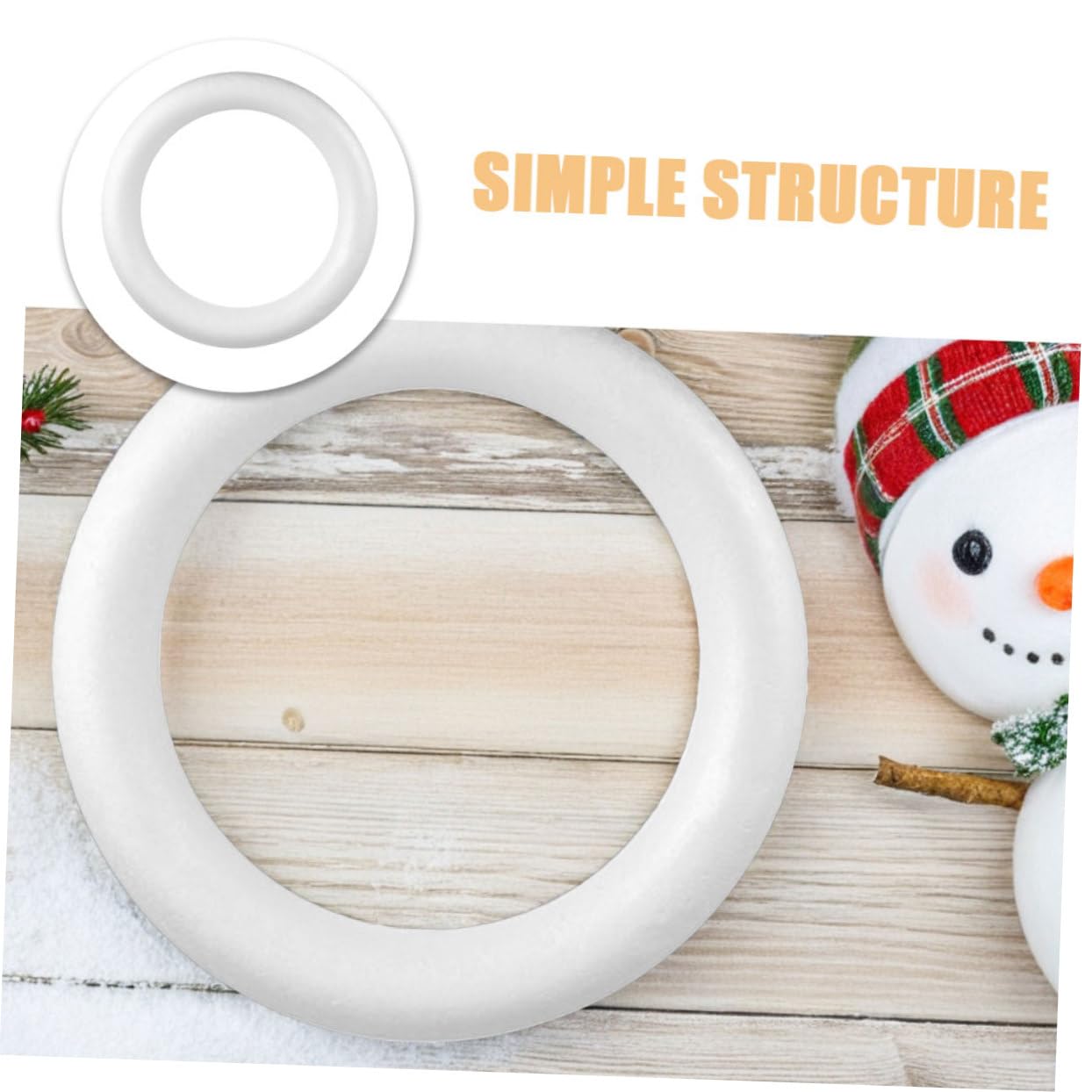 ULTECHNOVO 3pièces Kit de Couronne de Noël Cercles Mousse pour Loisirs Créatifs Décorations de Porte Entrée DIY Noël et Thanksgiving