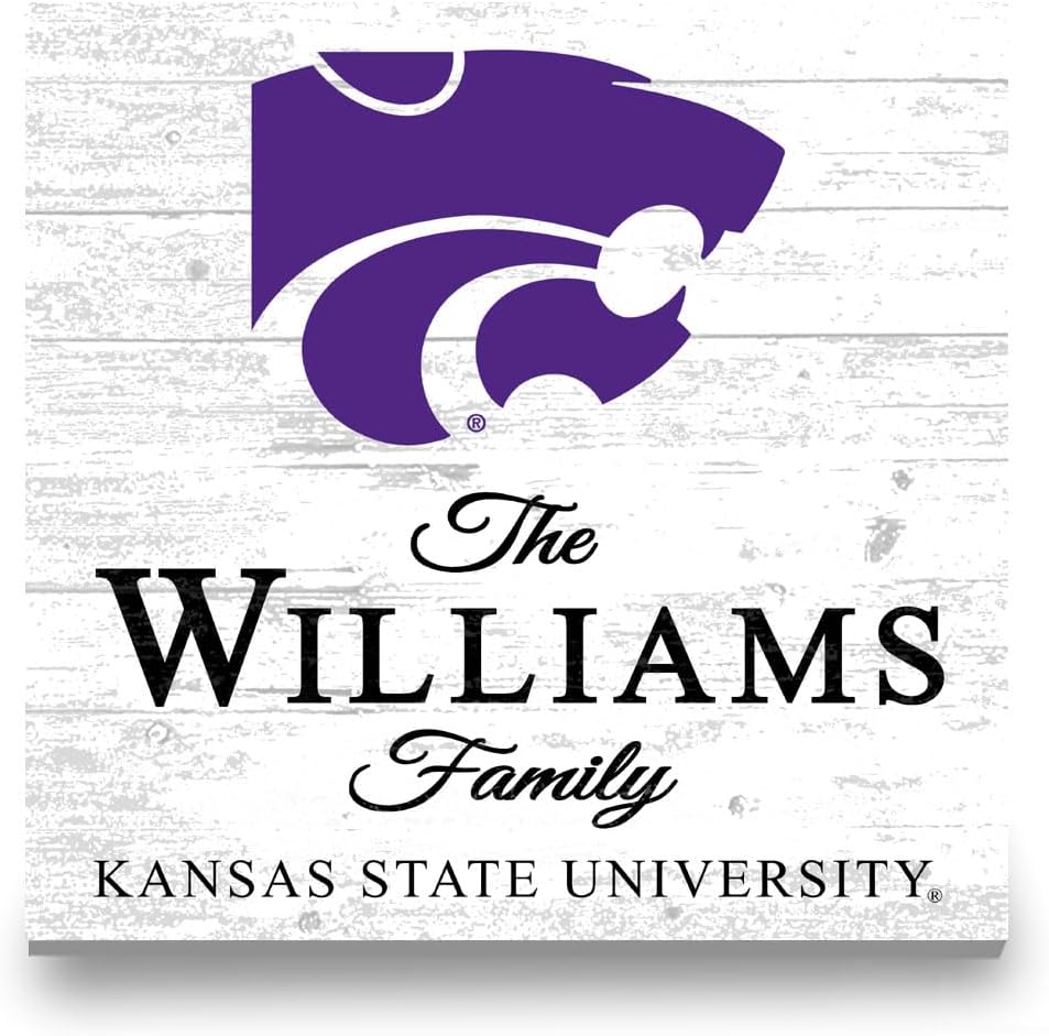 Kansas State Family Name Sign – Personalized K-State Alumni Gift