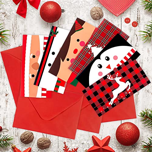 Miss Fantasy 36 Pcs Cute Cartoon Christmas Cash Gift Envelopes Xmas Greeting Cards Holiday Money/Gift Card Holder For Cash, Check, Dollars With 36 Red Envelopes 4.7”X7.2” #TOP4