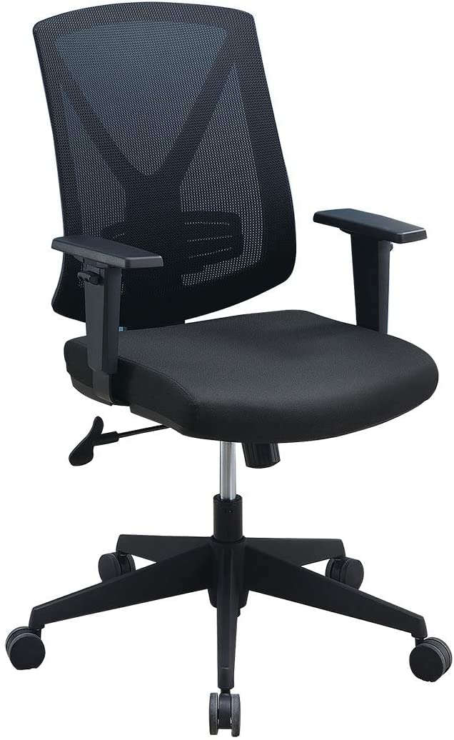 Goujxcy Office Chair, High Back Desk Chair, Adjustable Home Office Mesh Chair with Lumbar Support and Armrests, Rolling Rock Task Computer Chair (Black9)