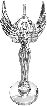 Goddess Hood Ornaments for Cars Angel Logo Car Front Bonnet Stand Cars Metal Stickers Universal 3D Emblem Badge Auto Sticker Symbol Ornament for Trucks Vehicle Goddess Chrome