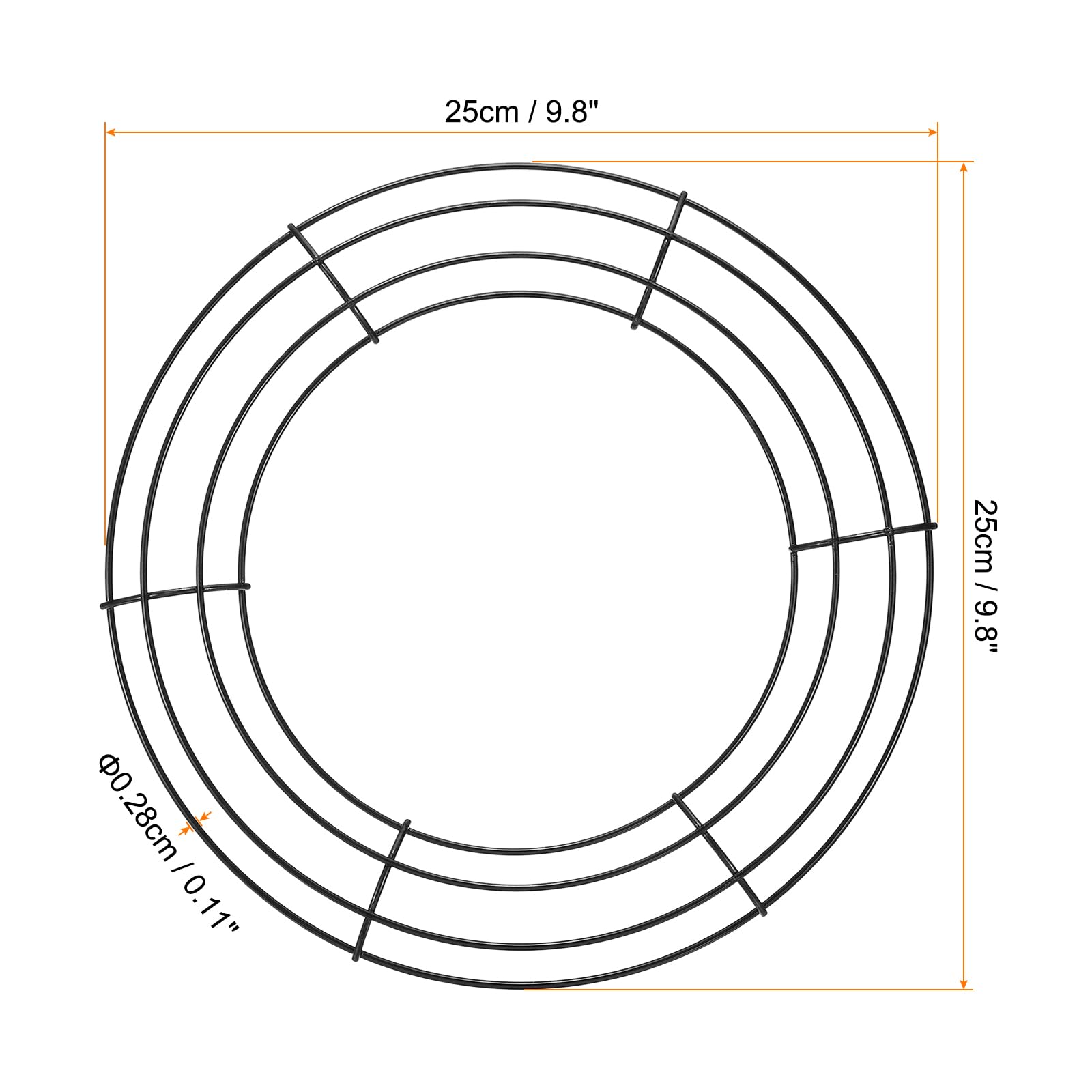 PATIKIL 10 Inch Christmas Wire Wreath Frame - Image 2