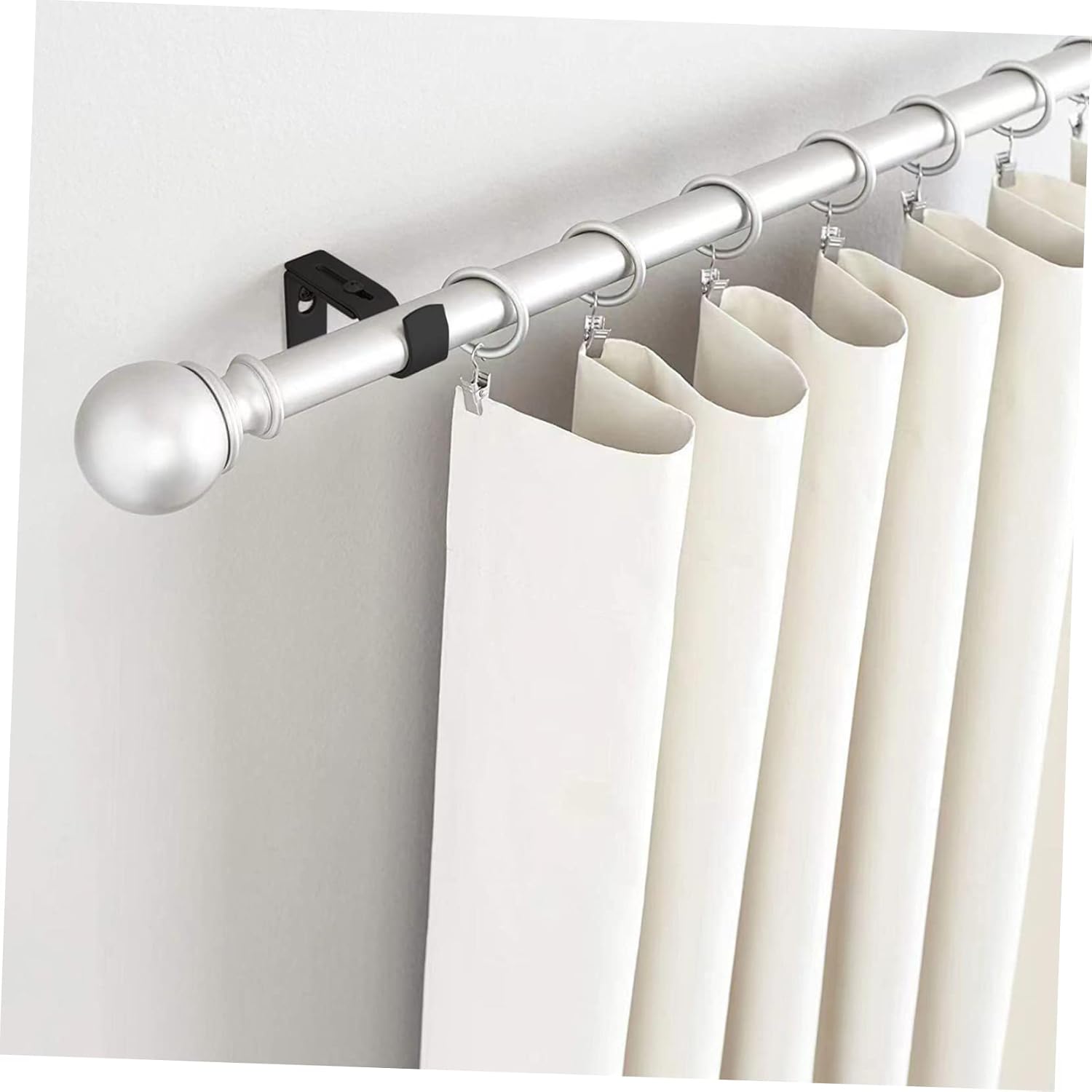 Curtain Pole Brackets,Curtain Rail Brackets 3pcs Curtain Bracket Curtain Hooks Window Curtain Rod Bracket Roman Pole Bracket Curtain Rod Wall Bracket