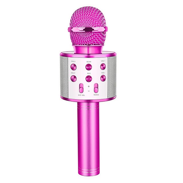 GeschenPark Microfono Karaoke, Regalos para Niña 3-12 Años, Karaoke Microfono Bluetooth Juguetes para Niños…