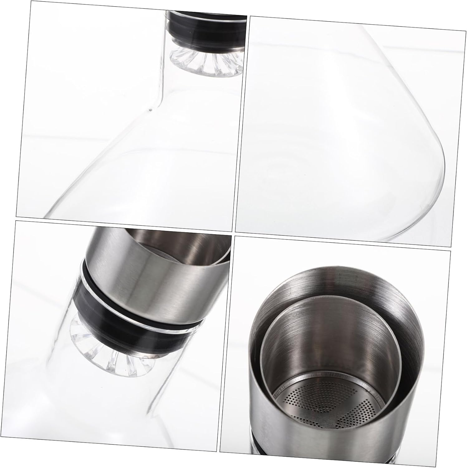 Creative Wine Decanter with Large Opening and Pourer Design Fast Aeration Red Wine Jug for Enhanced Flavor Space Saving Glass Decanter for Easy Pouring and Oxygen Contact