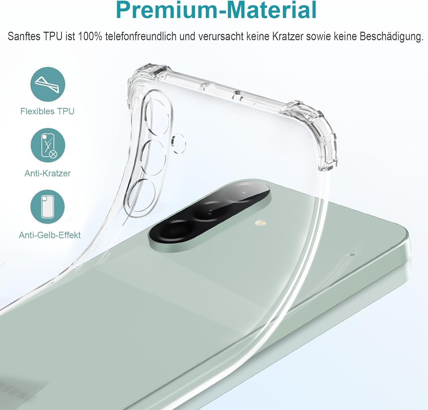 LeYi Etui do Samsung Galaxy A56 5G z 2 szkłem hartowanym, pancerz przezroczysty miękki silikon czysty miękki TPU żel zderzak, oryginalny cienki kryształ, odporny na wstrząsy futerał na telefon Samsung