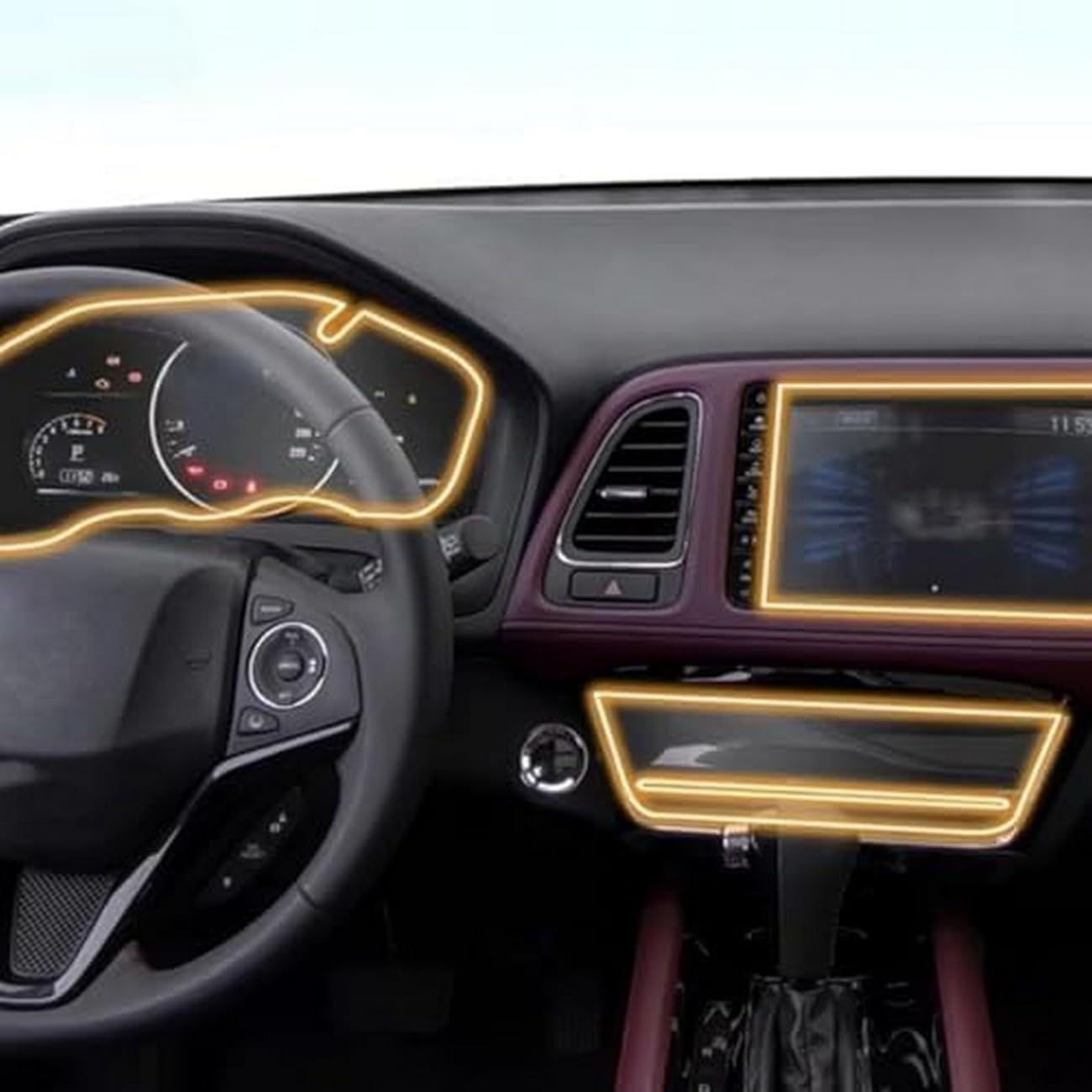 Película protectora de TPU premium para pantalla de navegación Honda Vezel HRV 2019-2020 5