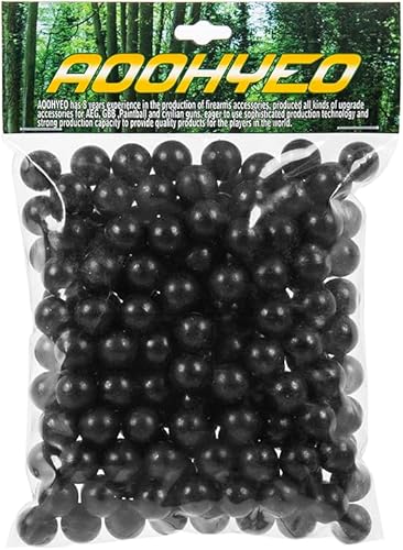 AOOHYEO Bolas de pintura de goma reutilizables 200X.50 Cal Entrenamiento de tiro en interiores Pelotas de autodefensa al aire libre Calibre 0.50
