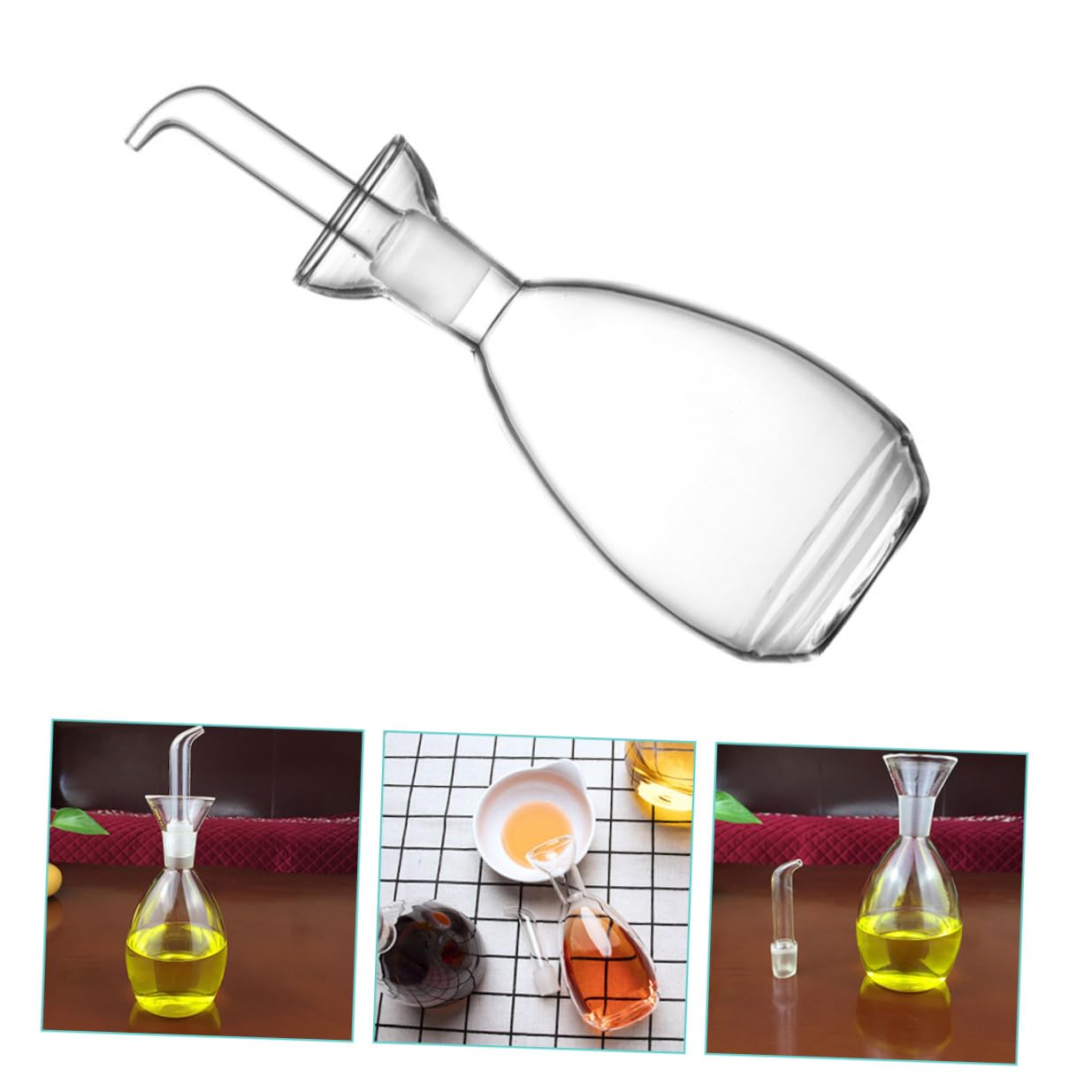 Aceitera de Vidrio 250ml para Cocina y Condimentos Líquidos