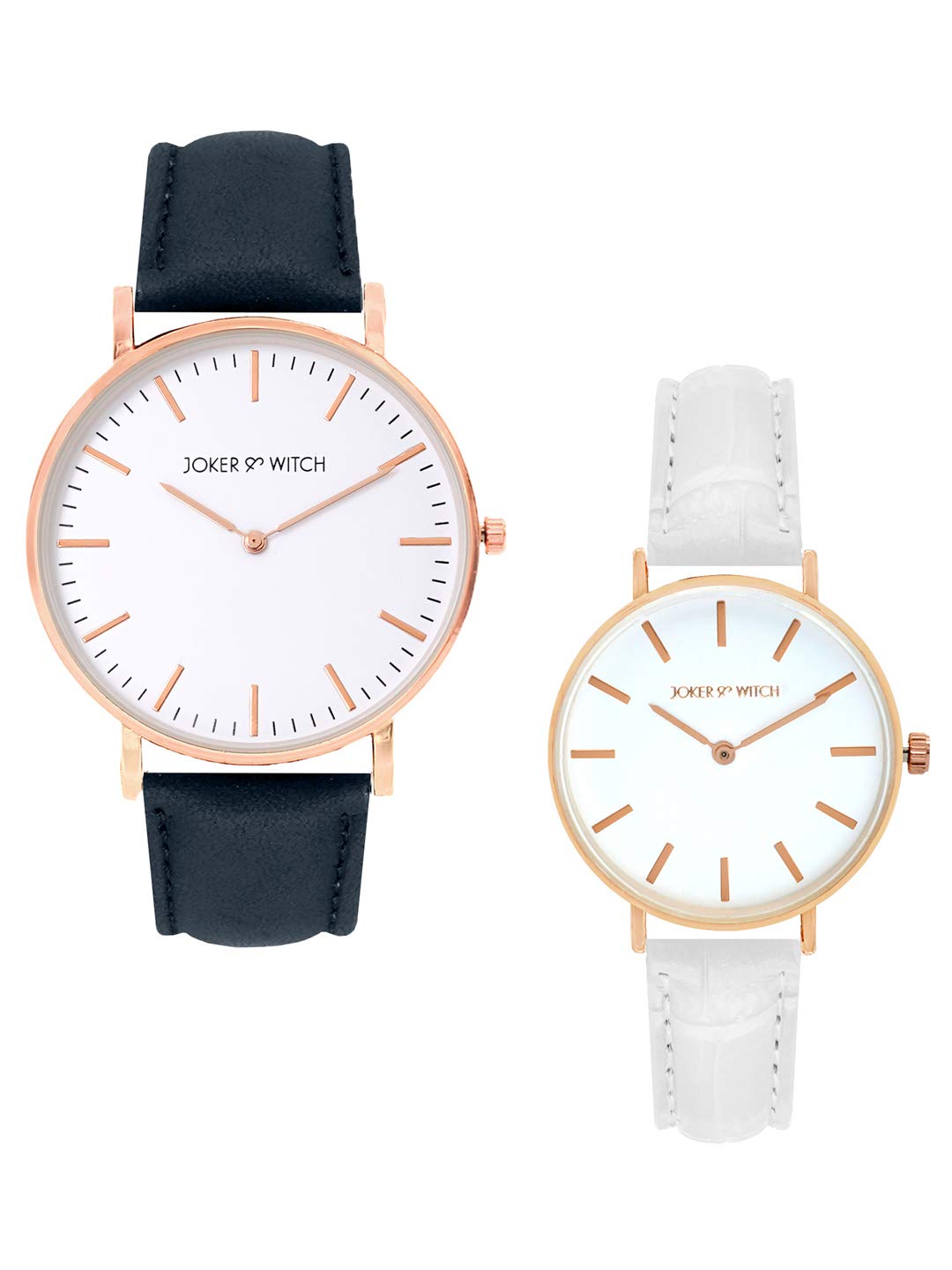 Joker & Witch Leather Logan & Veronica Couple Analog Watch Gift Set For Men And Women, White Dial, White Band (B08WRXVHY6) Amazon Price History, Amazon Price Tracker