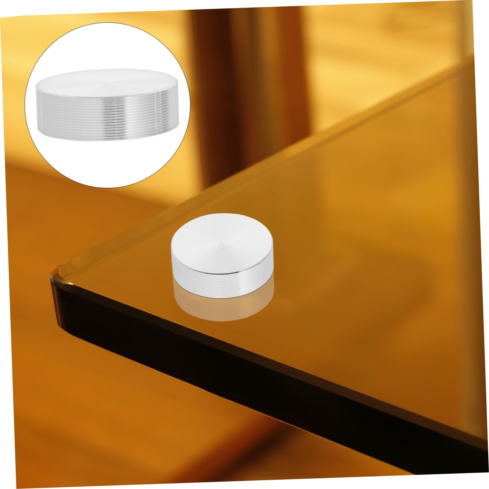 6 Dischi In Alluminio Per Mobili - Adattatori Per Tavoli E Tavolini, Filettati E Regolabili