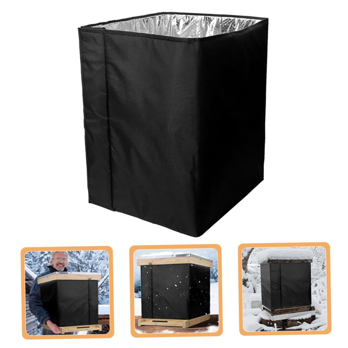 600D Oxford Cloth Beehive Protective Cover for Winter Warm Insulated Beehive Wrap Comfortable Windproof for Outdoor Use