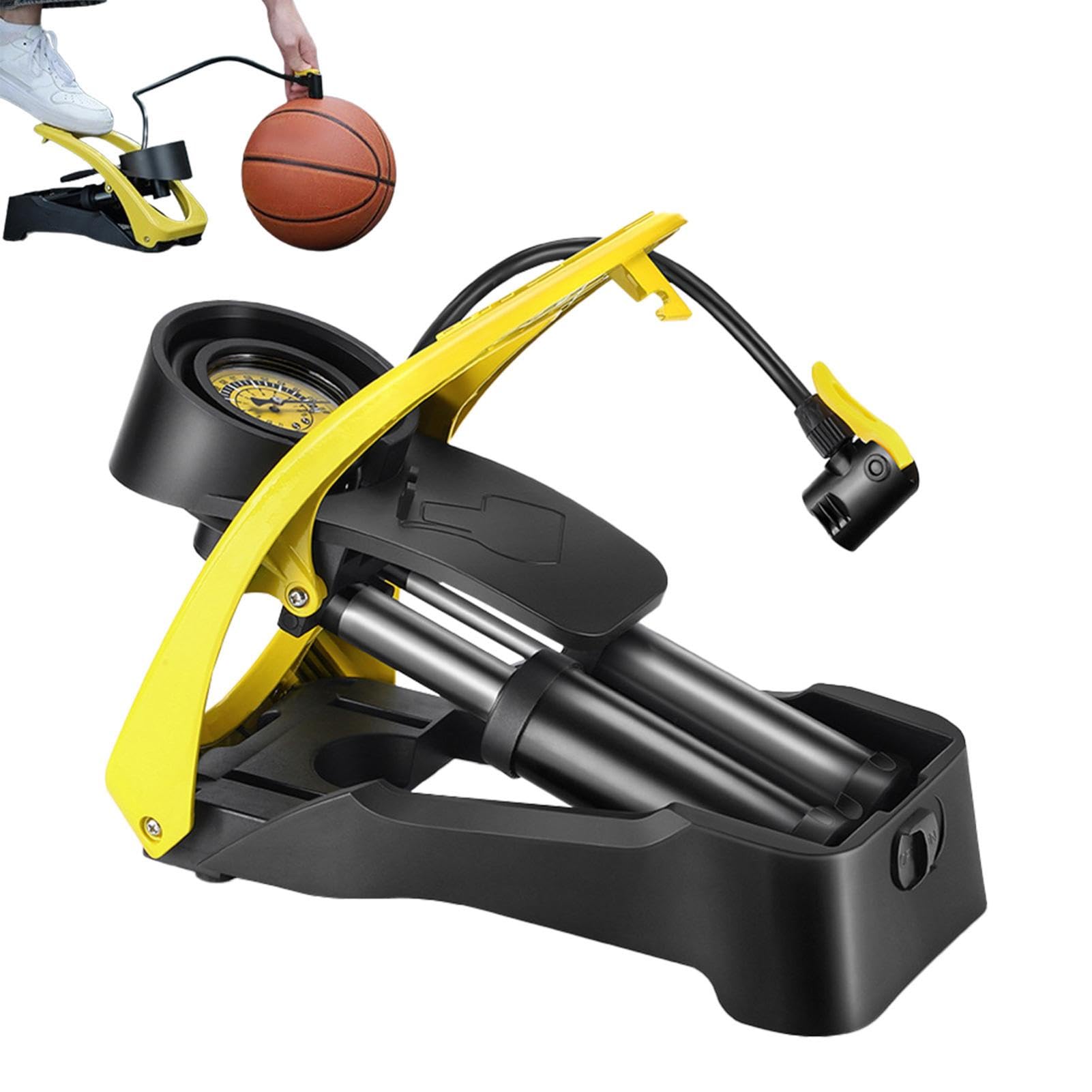 Bomba de pie – Bomba de Suelo portátil – Bomba de Aire de pie para Pelota de Ejercicio, Bomba de neumáticos de Mano, Bomba de pie para Pelotas, Piscina Inflable, Flotador | Bomba Pie Coche Motocicleta Bicicleta s Accesorios Automóvil Ciclismo Herramienta