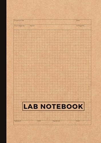 Laboratory Notebooks A4 for College | Brown Lab Book with Graph Paper | for Scientific Research Chemistry Biology Physics: Numbered Carbonless 120 Pages