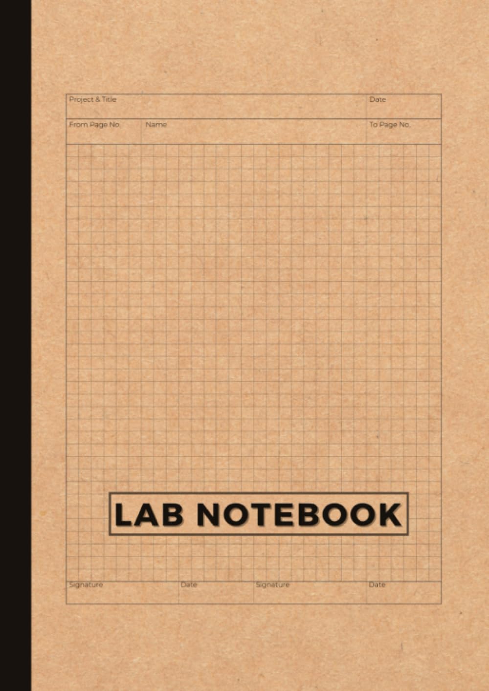 Laboratory Notebooks A4 for College | Brown Lab Book with Graph Paper | for Scientific Research Chemistry Biology Physics: Numbered Carbonless 120 Pages