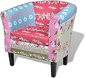 Fauteuil cabriolet rev&ecirc;tement patchwork