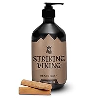 Vista 11 de Striking Viking Champú para barba con árbol de té, biotina y aceite de jojoba – 17 oz de limpieza profunda, sin parabenos ni sulfatos para todo tipo