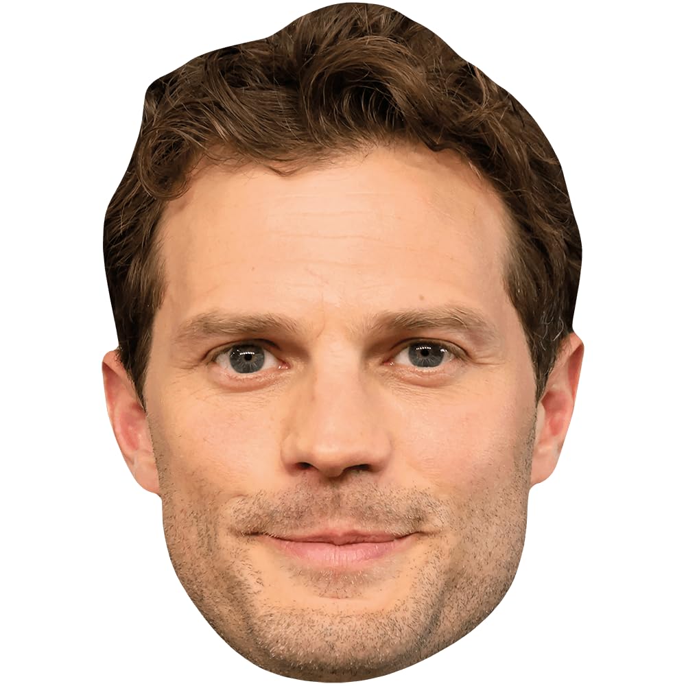 Celebrity Cutouts Lifelike Jamie Dornan (Smile) Celebrity Mask, Flat Card Face, Fancy Dress Mask