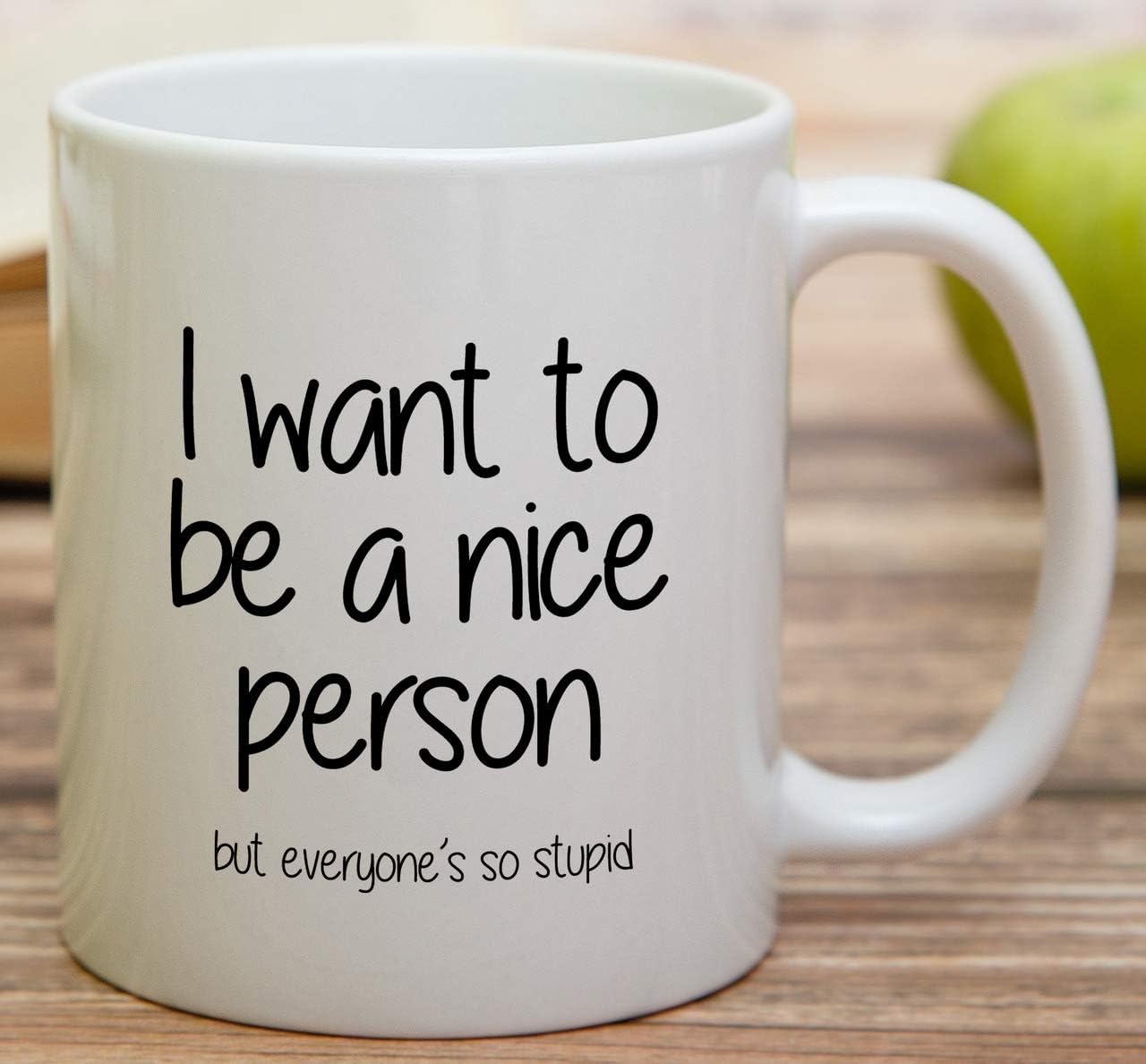Retreez Funny Mug - I Want to be a Nice Person but Everyone's so Stupid 11 Oz Ceramic Coffee Mugs - Funny, Sarcasm, Sarcastic, Inspirational birthday gifts for friends, coworkers, siblings. - Image 3