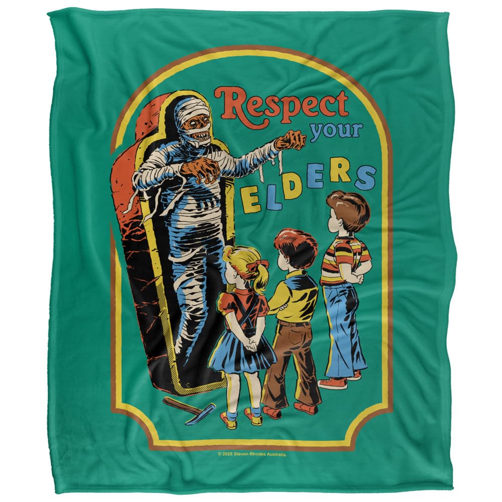 Couverture Steven Rhodes Respect Your Elders haut de gamme au fini satiné de 152 x 127 cm