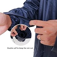 Vista 4 de Traje de lluvia para hombre, ligero, impermeable, protector impermeable (chaquetas y pantalones), ropa de trabajo para la lluvia