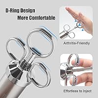 Vista 2 de Ofargo Inyector de carne, 3 agujas para ahumar carnes, carne de res, pavo; jeringa inyectora de adobo de 2 onzas; manual de usuario incluido