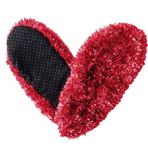 Super Soft Slippers with Slip-Resistant Bottom - One Size Fits Most (Red)