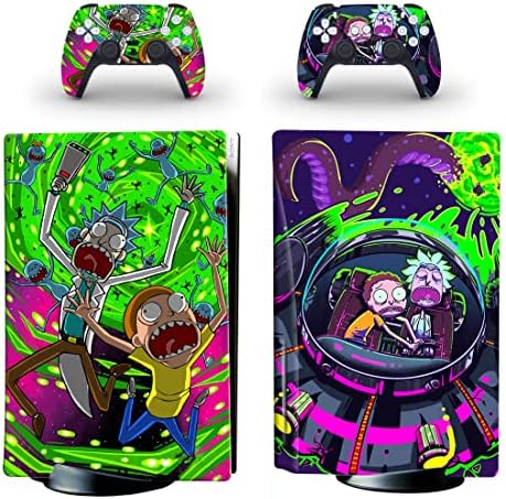 GaeErFut Anime P-S5/Play-station Protectors Skins Cover,P-S5/Play-station Disc Edition Console Controller Skins Cover Protectors,Durable, Scratch Resistant, Bubble-Free Stickers Protectors Accessories for P-S5