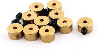Aexit 10 Pcs Electrical equipment RC Airplane Landing Gear Wheel Stoppers 2mm Inner Dia 8x5mm w Screw
