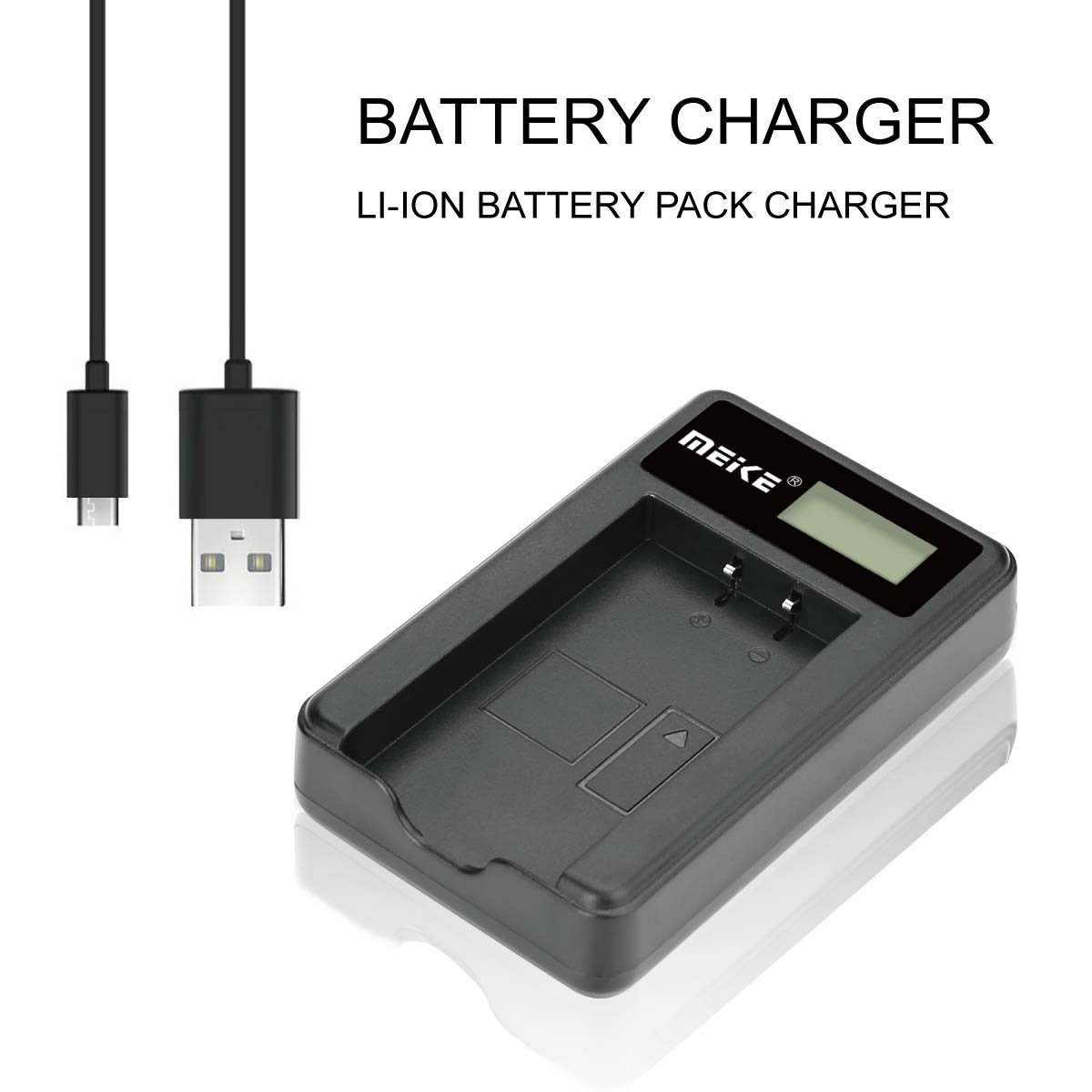 Meike MK-LC1 Chargeur de batterie Li-ion avec écran LCD pour batterie MK 420 Speedlite Series (MK-LP1)