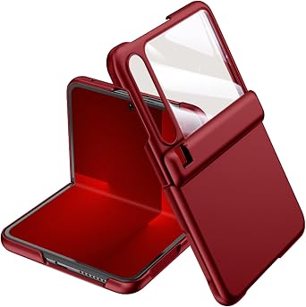 Slim Case for Huawei Pura X, Built-in Screen Protector Hard PC Cover Hinge Anti-Scratch Fold Phone Case,Red,Pura X