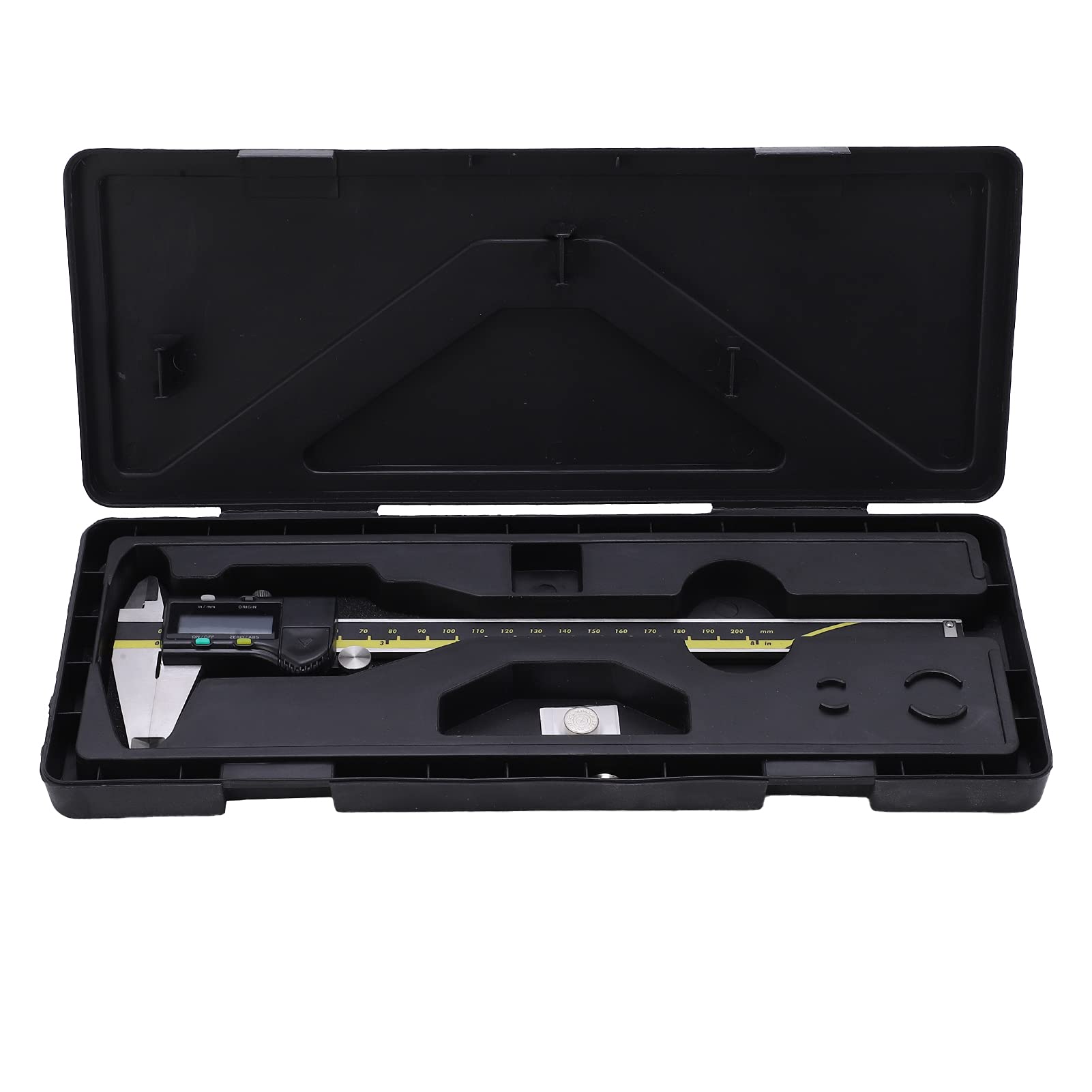 Calibrador a Vernier Digital, Calibrador Digital Precisión de 0,01 Mm Pantalla LED Calibrador a Vernier Rodillo de Pulgar Moleteado para un Deslizamiento Suave Calibres a Vernier