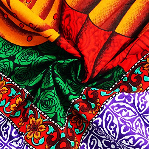 Image of Story@Home Vintage Jaipuri Collection 152 TC Cotton 1 Bedsheet for Double Bed and 2 Pillow Cover - Floral, Purple