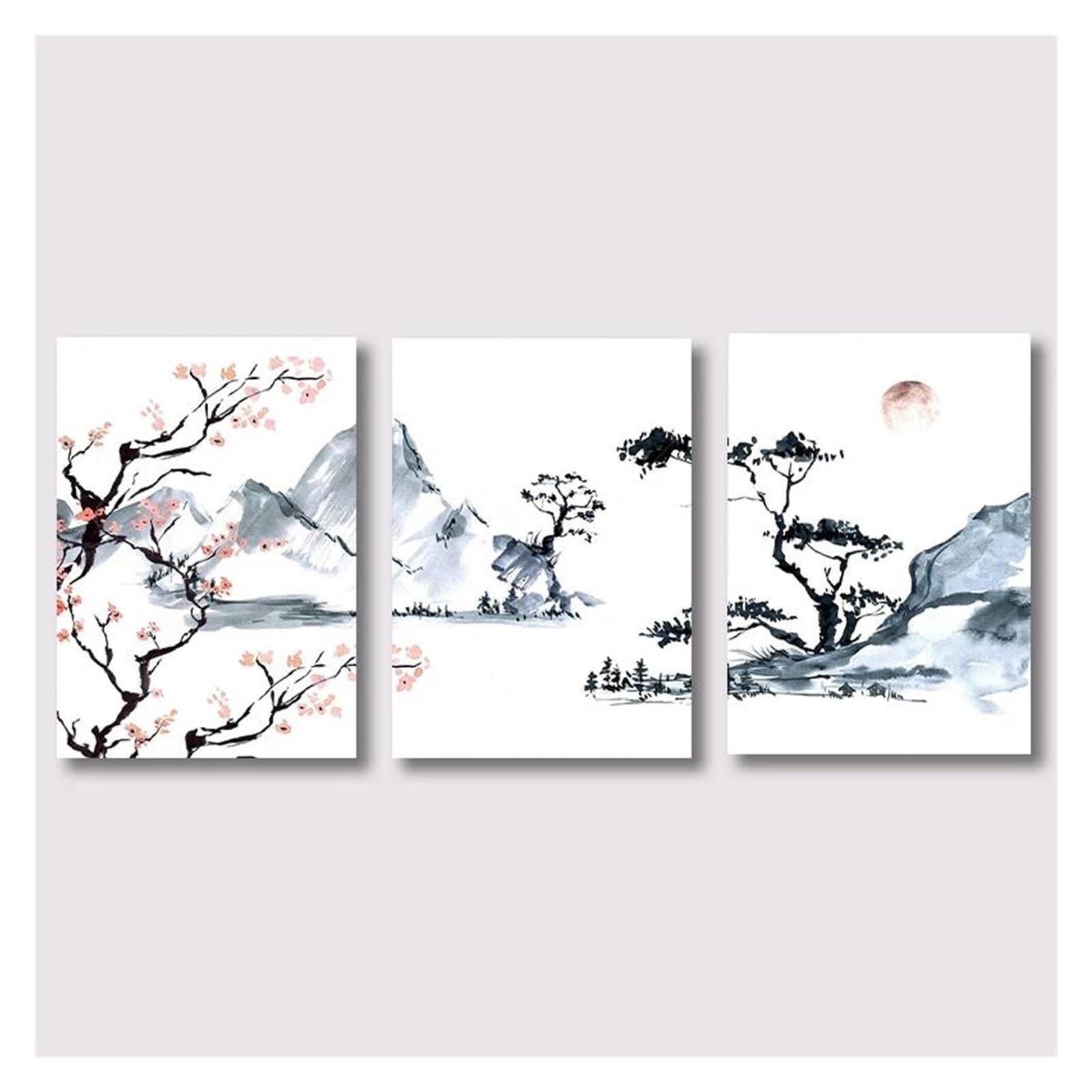Tableau cerisier japonais 40x50cm style zen moderne pour salon