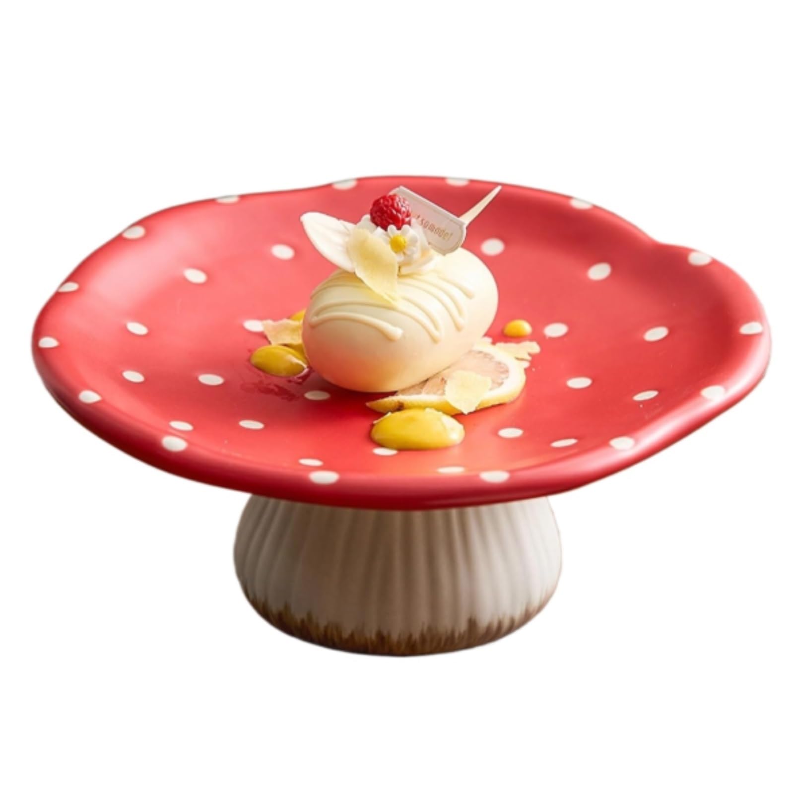 Soportes Para El Té De La Tarde Bandeja De Cerámica For Servir Y Exhibir Pasteles Con Forma Hongo Para CumpleañOs, Bodas Y Fiestas