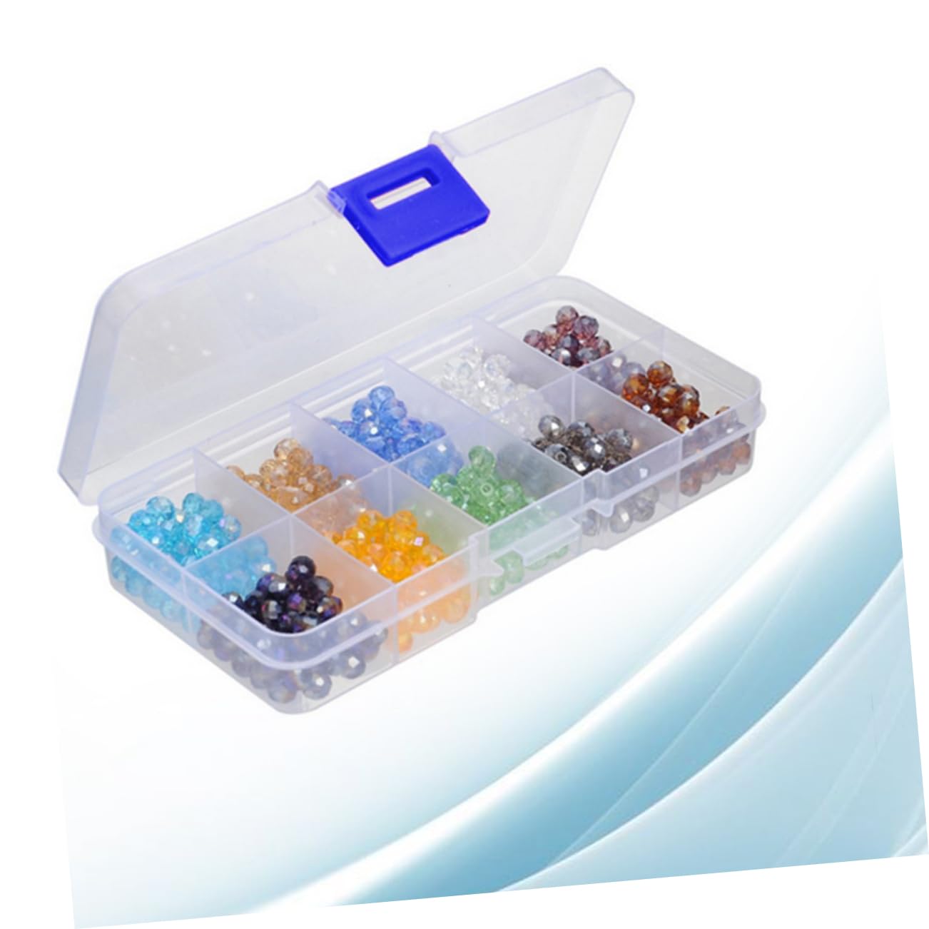 SEWACC 1500piezas Abalorios De De Para Fabricación De Joyas De Mostacillas Facetadas Con Caja De Almacenamiento Para Pulseras y Pendientes