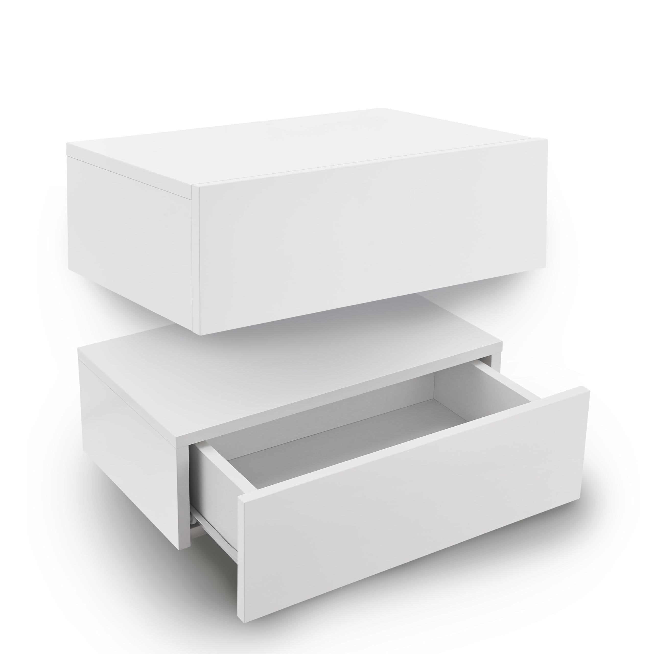 Trade Shop - Mensola Da Parete Con Cassetto Sospeso Pensile In Legno Rovere 40x24x10cm 782510 89320946