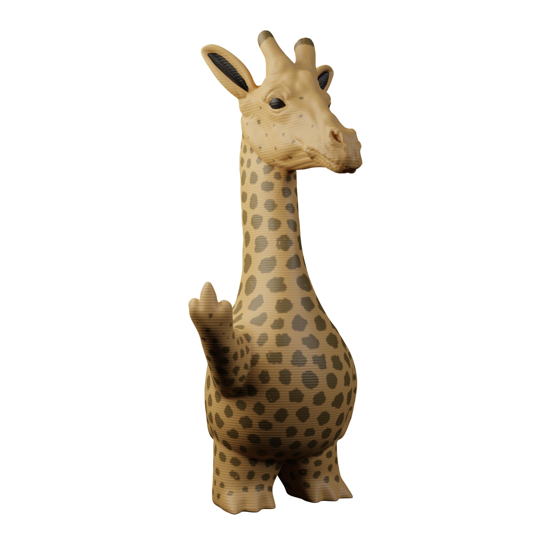Girafe du majeur statuette 3D pour égayer votre espace de travail ou étagère