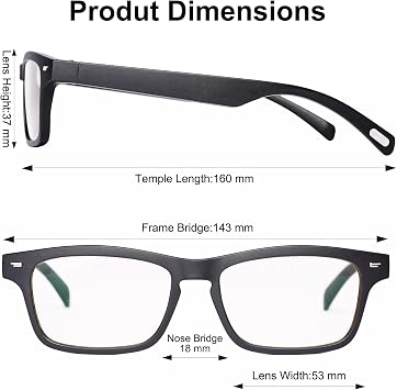 AI Smart Glasses, Bluetooth 6.0 Real-Time Translation Glasses for Men Women