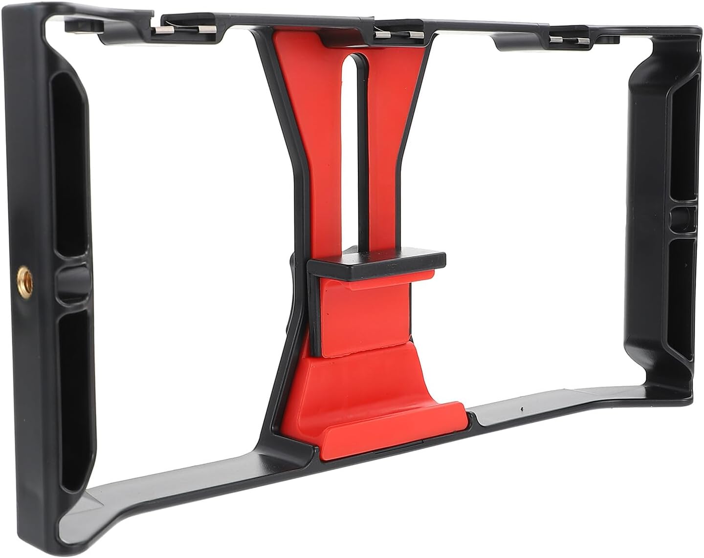Phone Video Stabilizer Rig for Smartphones, Handheld Portable Video Bracket with Cold Shoe Mount for Filmmaking and Vlogging