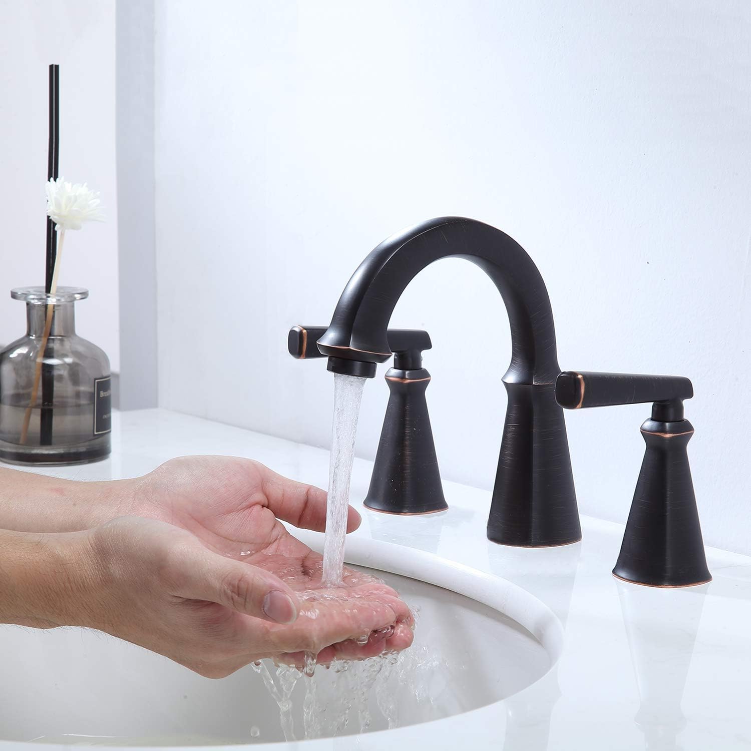 One-Day Sale: Up to 80% Off Ufaucet Bathroom Faucet Commercial Antique 2 Handle Widespread Oil Rubbed Bronze , 3 Holes 8 Inch Brass Bathroom Vanity Lavatory Faucets Black Friday Clearance Ufaucet Bathroom Faucet Commercial Antique 2 Handle Widespread Oil Rubbed Bronze , 3 Holes 8 Inch Brass Bathroom Vanity Lavatory Faucets