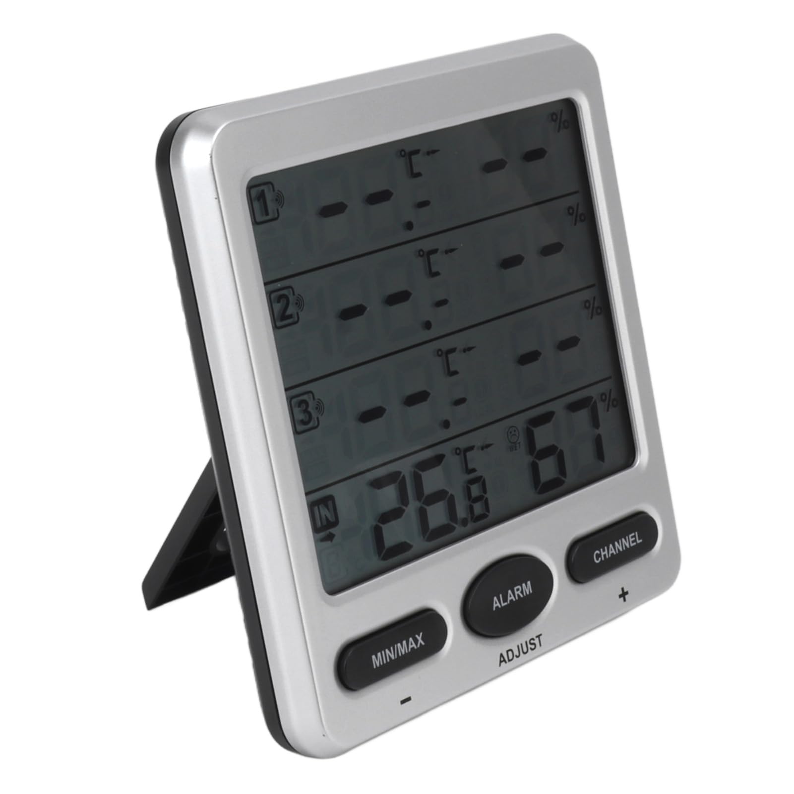 Igrometro per la stanza, termometro, wireless, monitor multifunzione preciso per la casa, la camera dei bambini, ABS, 1 unità