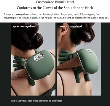 Portable Neck and Back Relaxing Massager, with Eye Patch, 2025 Upraded Neck & Shoulder Pro, Master Hand Massager, 3-Speed Adjustment, Electric Deep Tissue 3D Kneading Massage for Necks, Bac