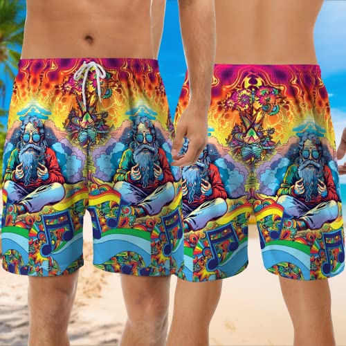 Octopus Lovers Hawaiian Shorts for Men - Ocean Octopus Men's Summer Beach Swim Trunks Series No. 052