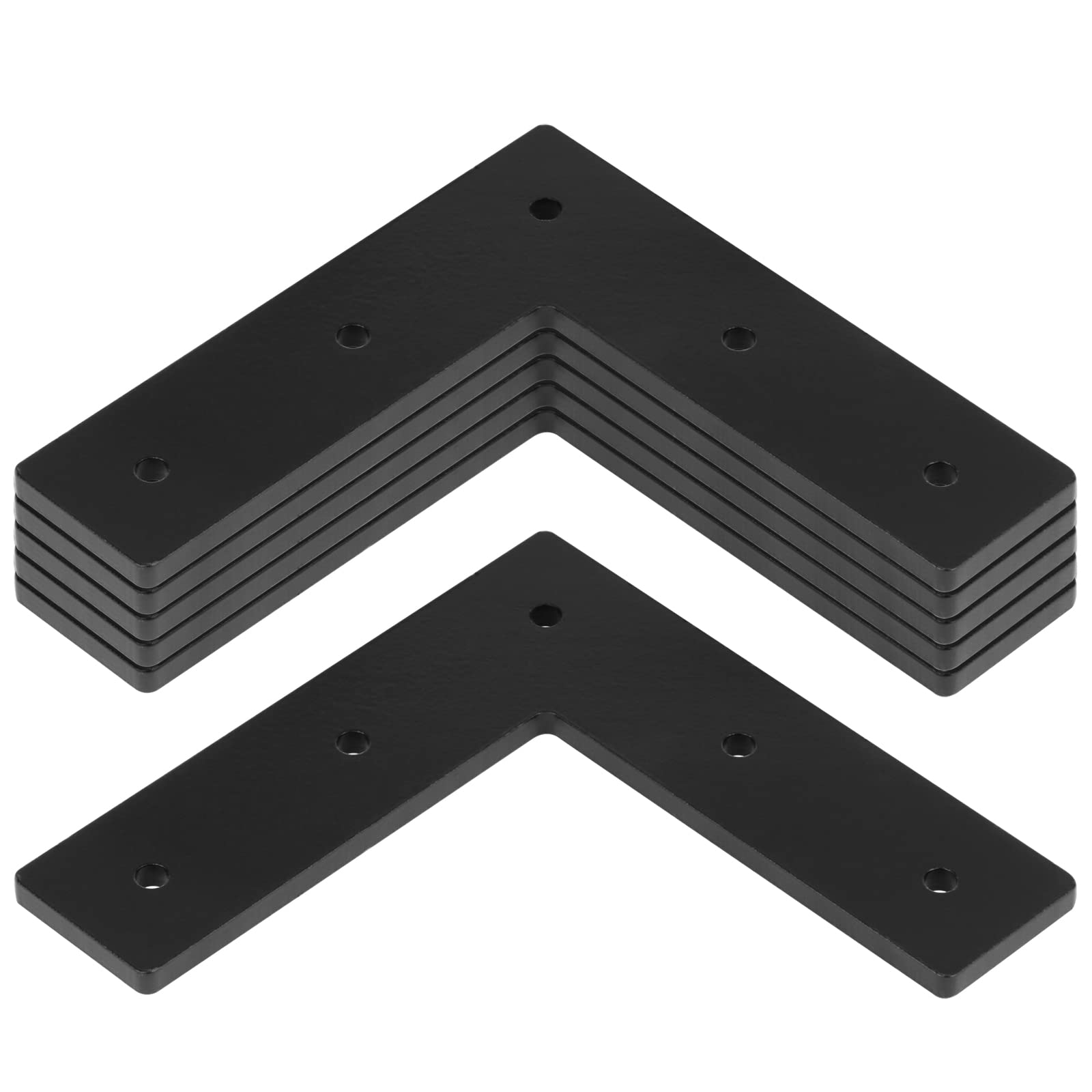 Plaque de réparation en L lot de 6 connecteur angle droit acier 15x15cm