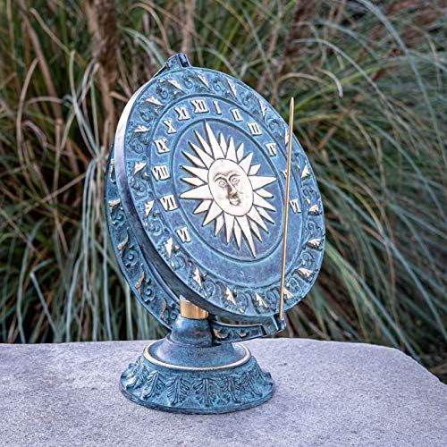 IDYL Bronze Sonnenuhr - 42x40x50cm Garten Deko Aus Handarbeit