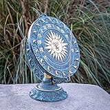IDYL Outdoor Zeitmesser aus Bronze Sonnenuhr - hochwertig und auff&auml;llig |Nr. 0088 | 30 x 25 x 25 cm