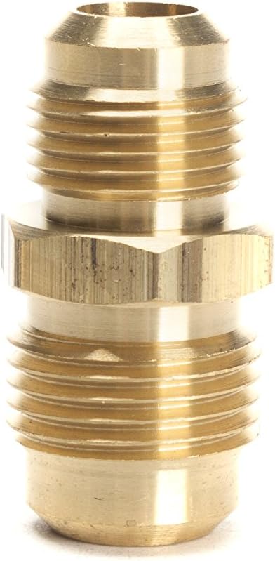 LTWFITTING Brass 1/2" OD x 3/8" OD Flare Reducing Union,Brass Flare Tube Fitting(Pack of 25)