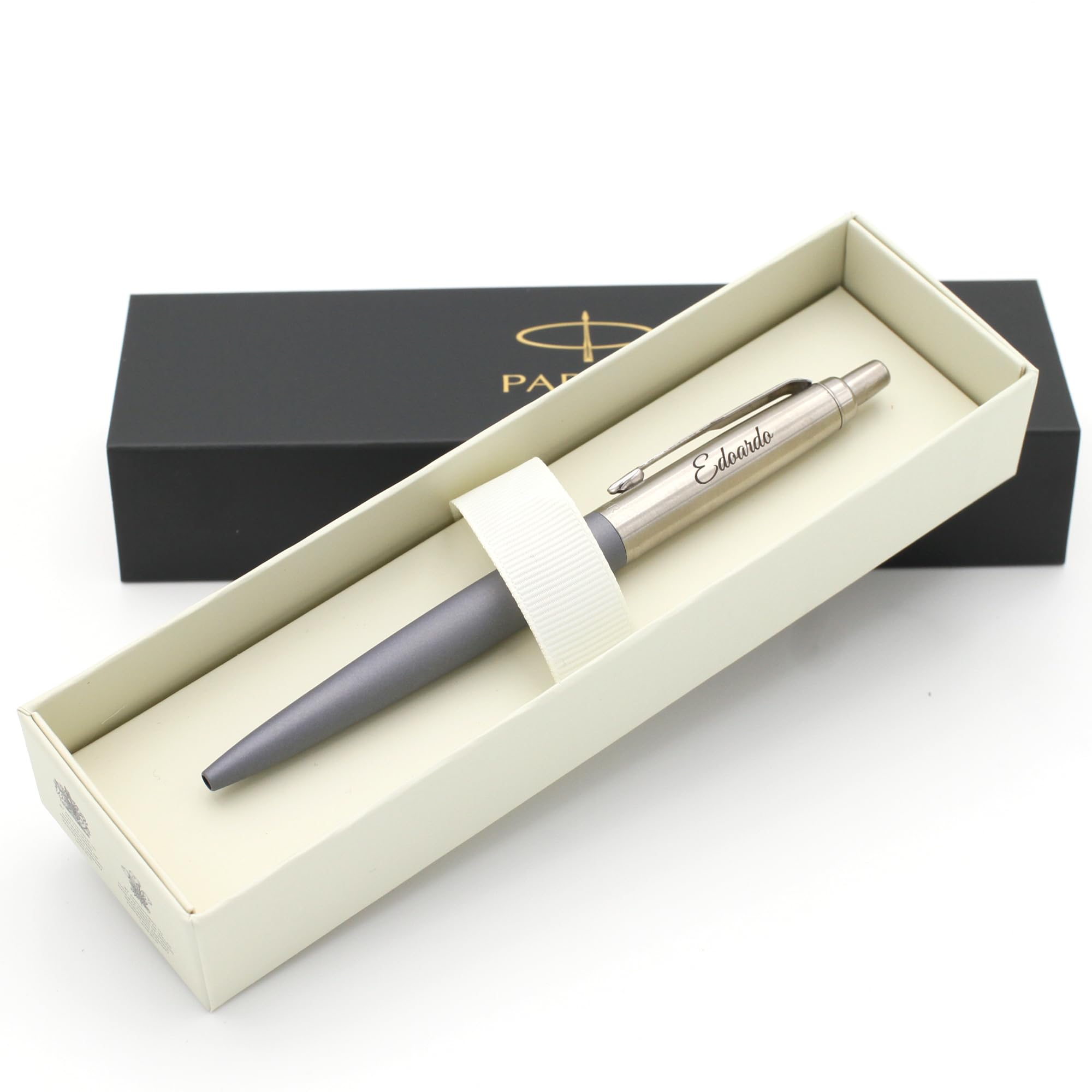 Personalised Parker Jotter XL Pen (Grey) + Gift Box ~ custom made present